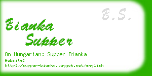 bianka supper business card